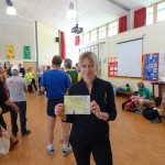Adell with W55 winners certificate